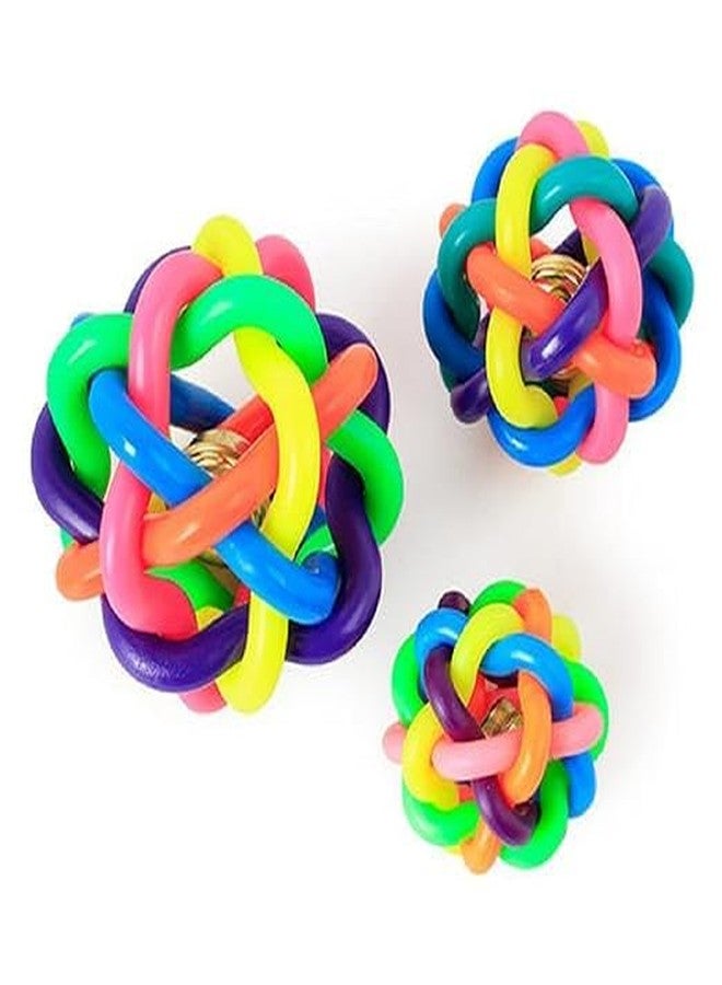 KsPups Dog Squeaky Fetch Toy Colorful Bouncy Rubber Balls with Bell for Small, Medium and Large Dogs (Pack of 1) - Image 1